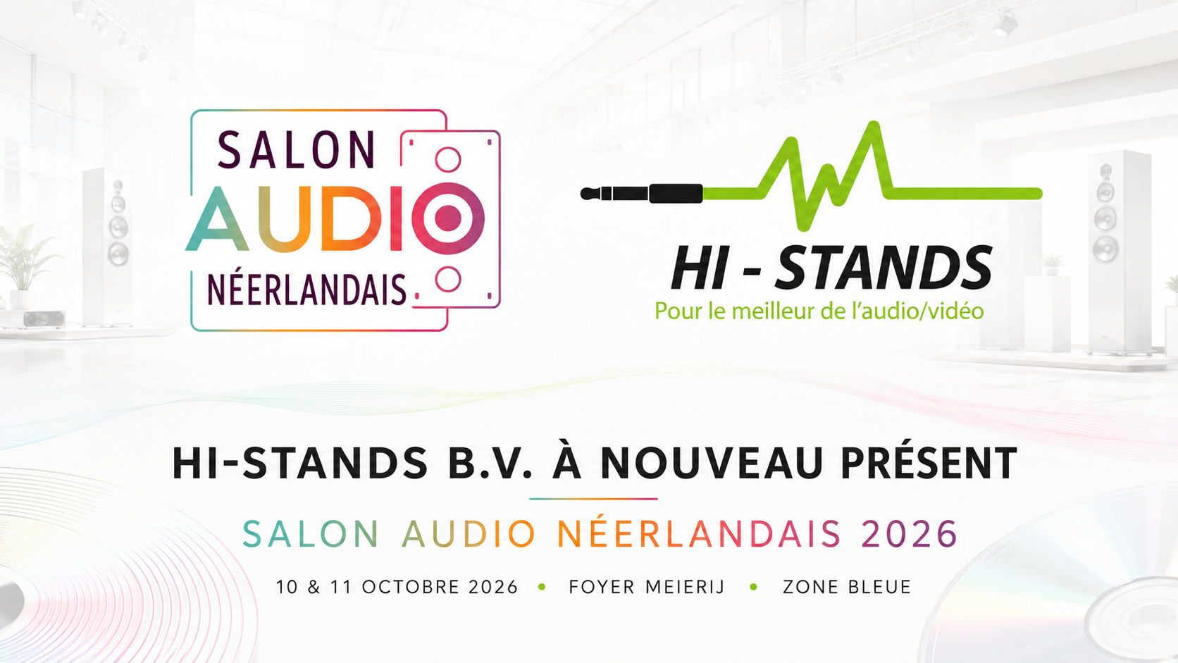 Hi-Stands B.V. revient au Dutch Audio Event 2026, plus grand que jamais !