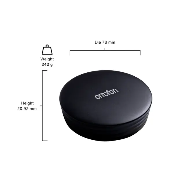 Estabilizador de discos Ortofon - Preto - 240 g