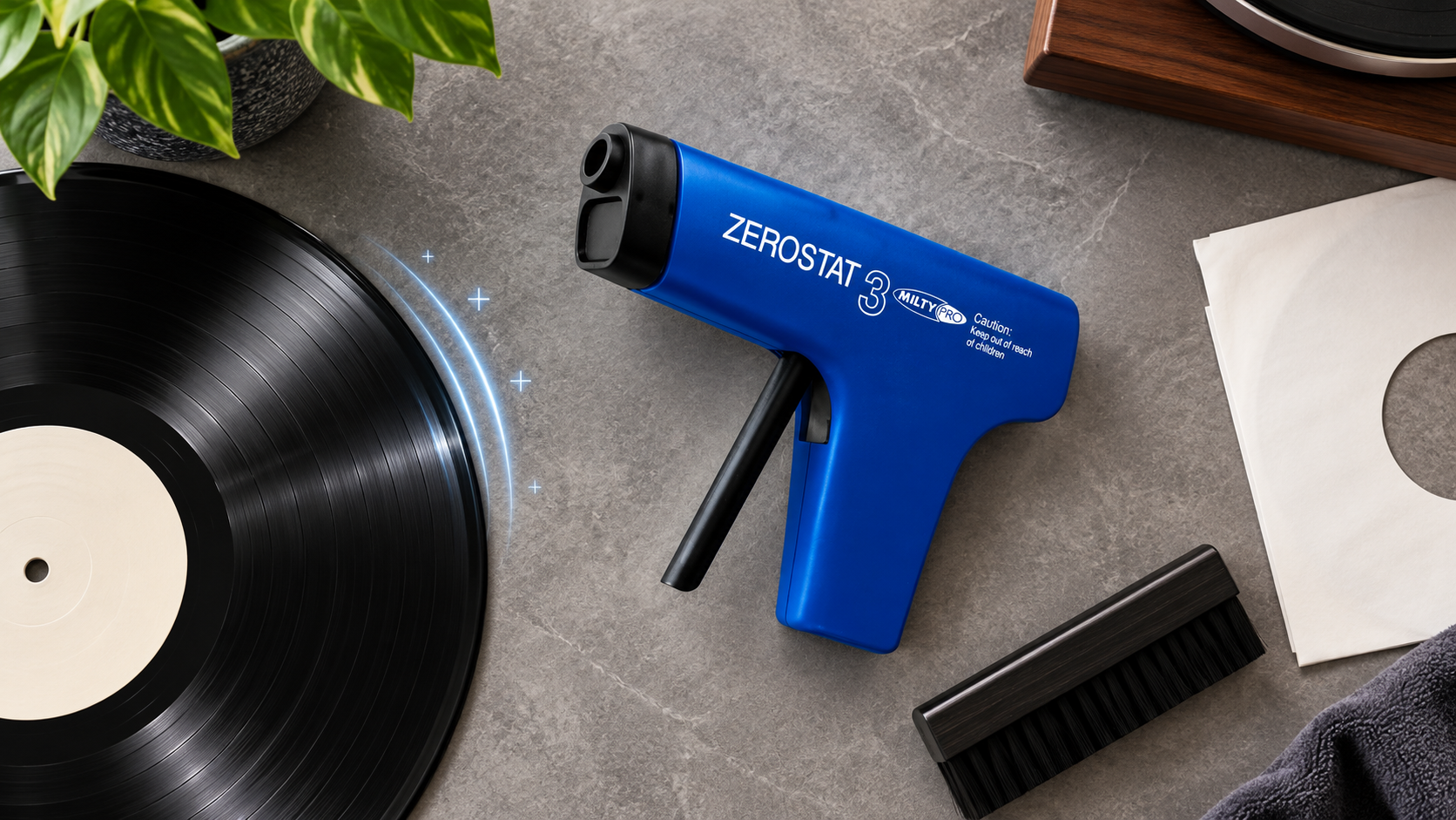 Milty Zerostat 3: reducing static electricity on vinyl records