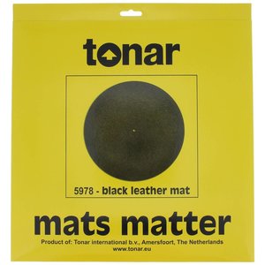 Tonar Tonar Schwarzer Plattenspieler aus mattem Leder