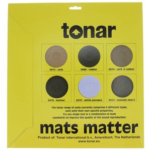 Tonar Black leather turntable mat