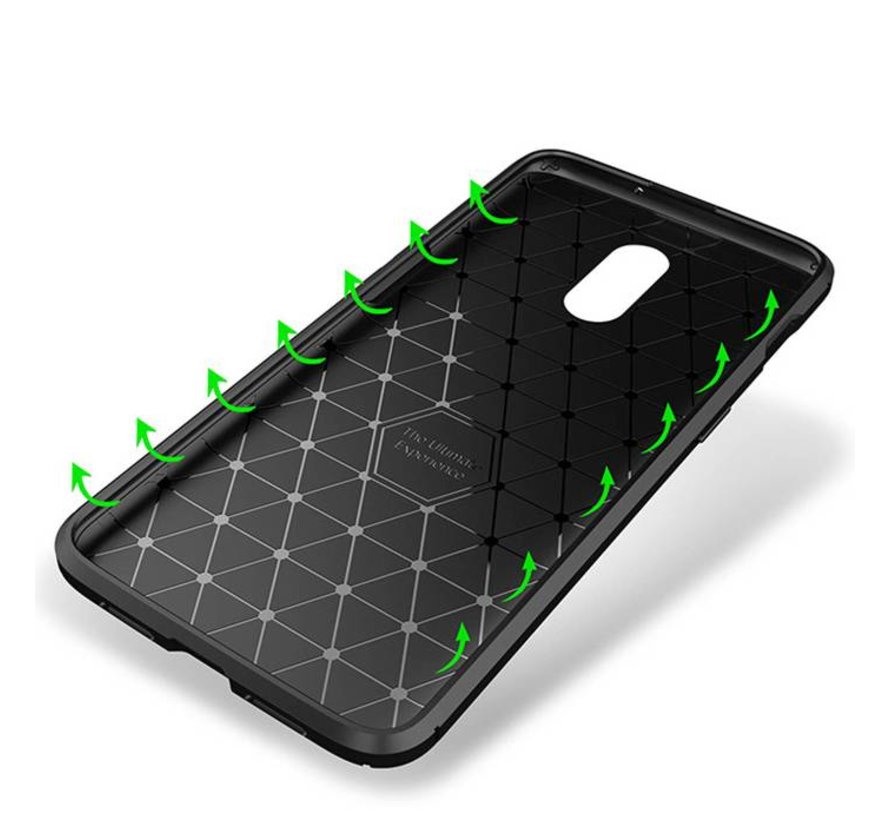 OnePlus 6T Case Carbon Structure Brown