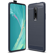 ProGuard OnePlus 7 Pro Hoesje Brushed Carbon Blauw