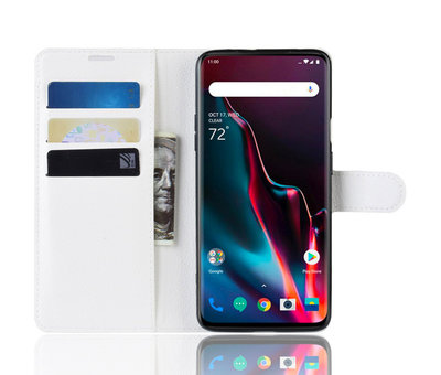 ProGuard OnePlus 7 Pro Hoesje Wallet Flip Case Wit