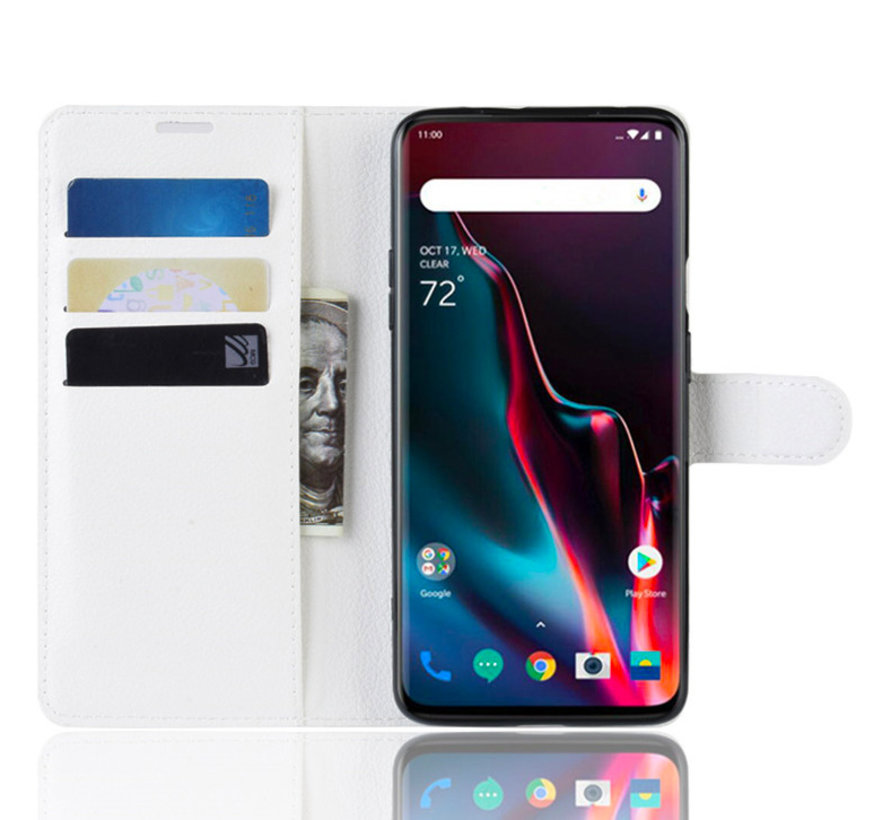 OnePlus 7 Pro Hoesje Wallet Flip Case Wit