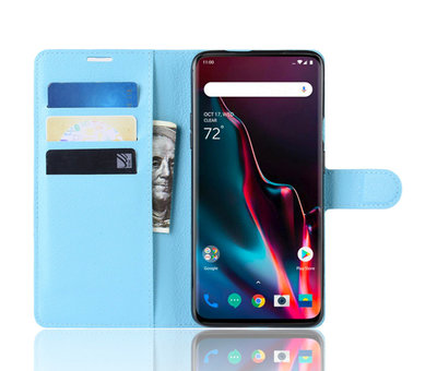 ProGuard OnePlus 7 Pro Hoesje Wallet Flip Case Blauw