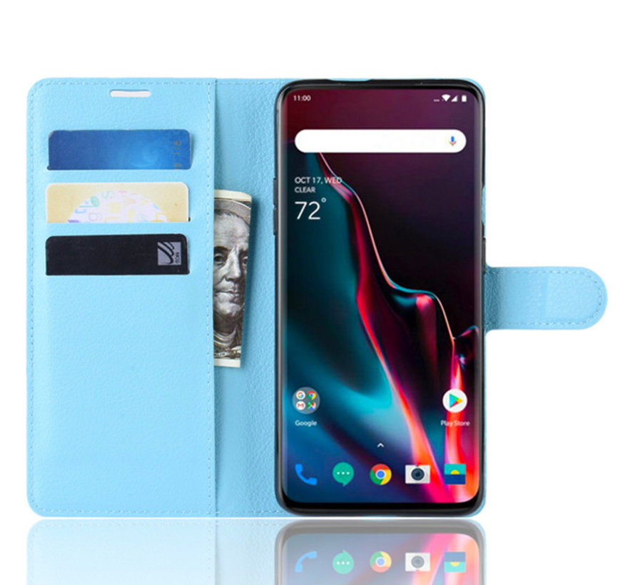 OnePlus 7 Pro Hoesje Wallet Flip Case Blauw