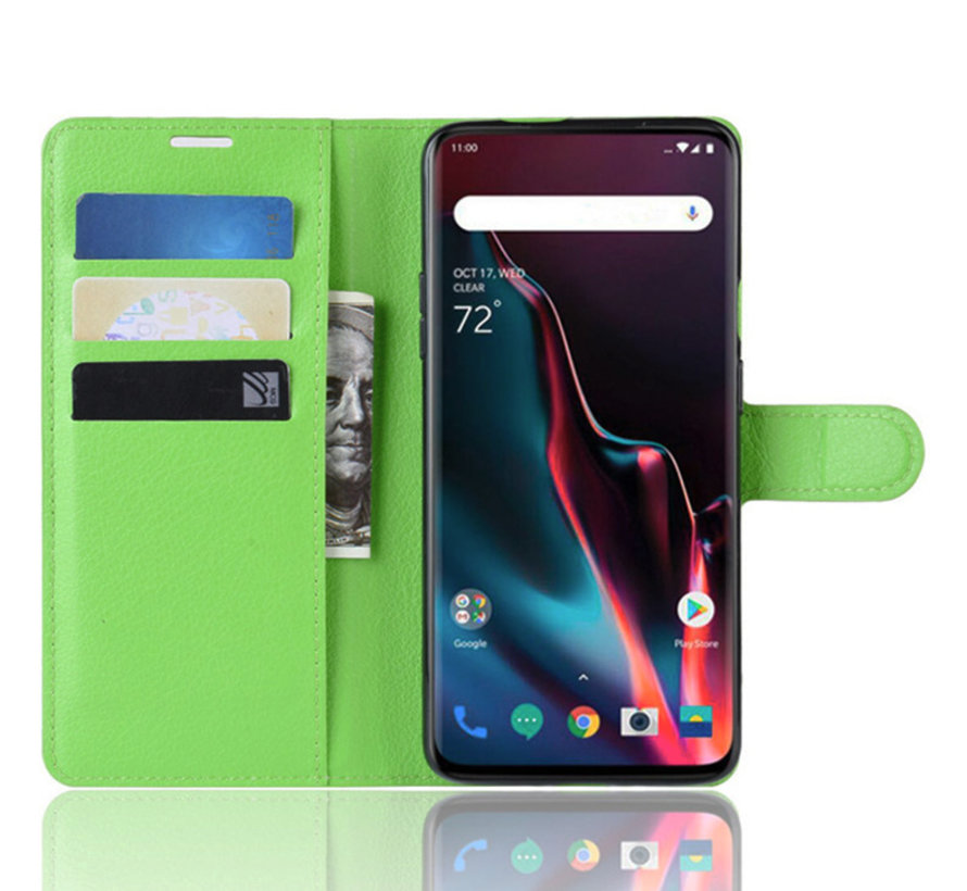 OnePlus 7 Pro Brieftasche Flip Case Grün