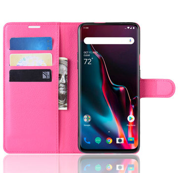 ProGuard OnePlus 7 Pro Hoesje Wallet Flip Case Roze