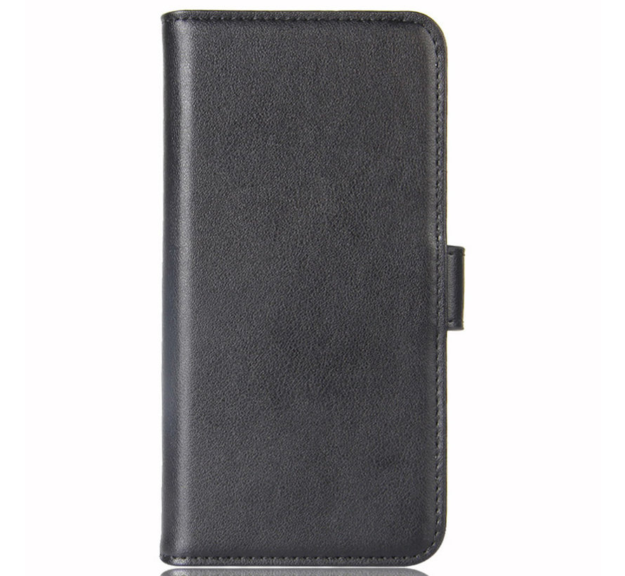 OnePlus 7 Wallet Case Genuine Leather Black