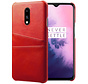 OnePlus 7 Case Slim Leather Card Holder Red