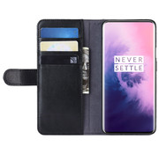 ProGuard OnePlus 7 Pro Wallet Hoesje Echt Leder Zwart