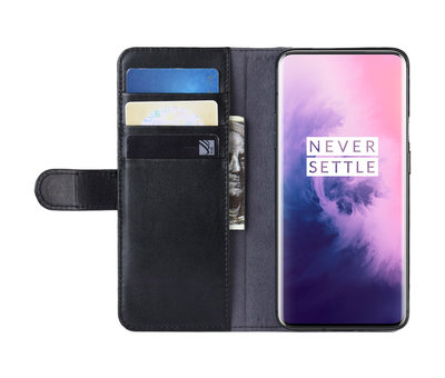 ProGuard OnePlus 7 Pro Geldbörsenetui Echtes Leder Schwarz