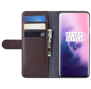 OPPRO OnePlus 7 Pro Wallet Hoesje Echt Leder Bruin