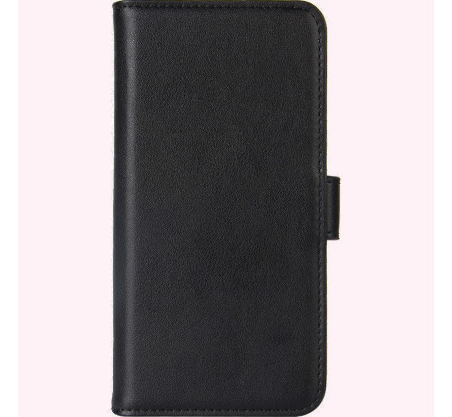 OnePlus 6T Wallet Case Echtes Leder Schwarz