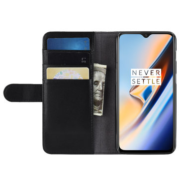 ProGuard OnePlus 6T Wallet Case Echtes Leder Schwarz