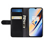 OnePlus 6T Wallet Case Echtes Leder Schwarz