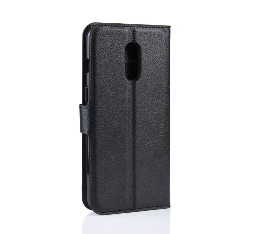 OnePlus 7 Wallet Flip Case Schwarz