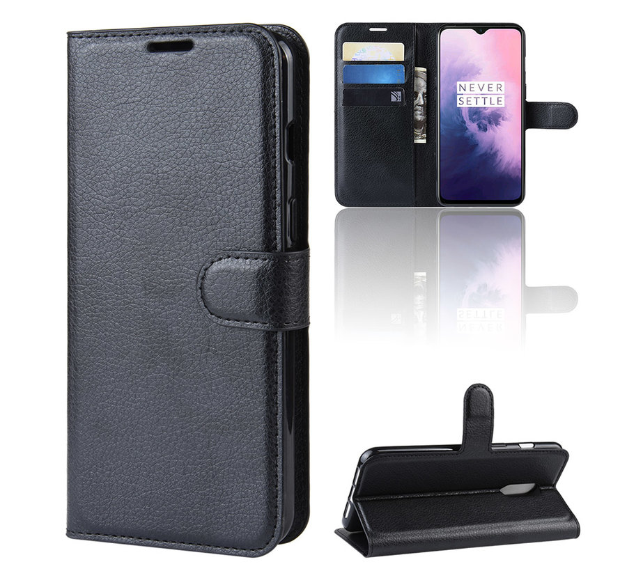 OnePlus 7 Wallet Flip Case Black