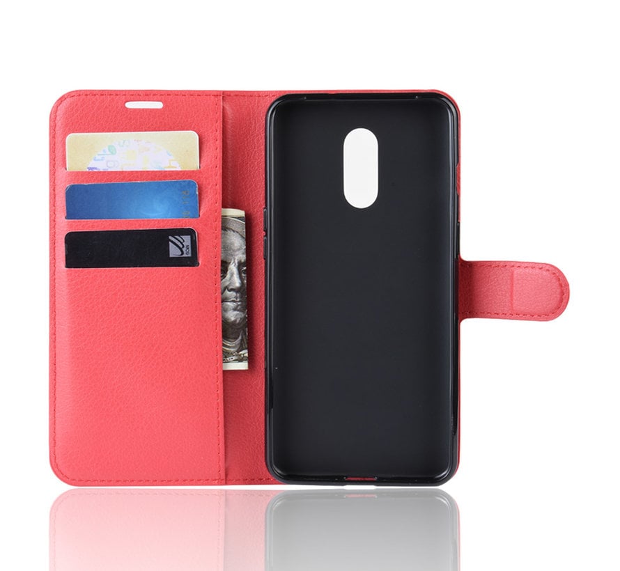OnePlus 7 Wallet Flip Case Rot