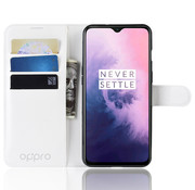 ProGuard OnePlus 7 Hoesje Wallet Flip Case Wit