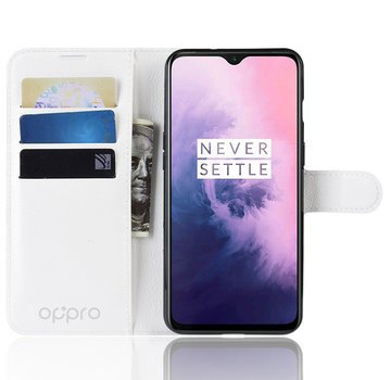 ProGuard OnePlus 7 Hoesje Wallet Flip Case Wit