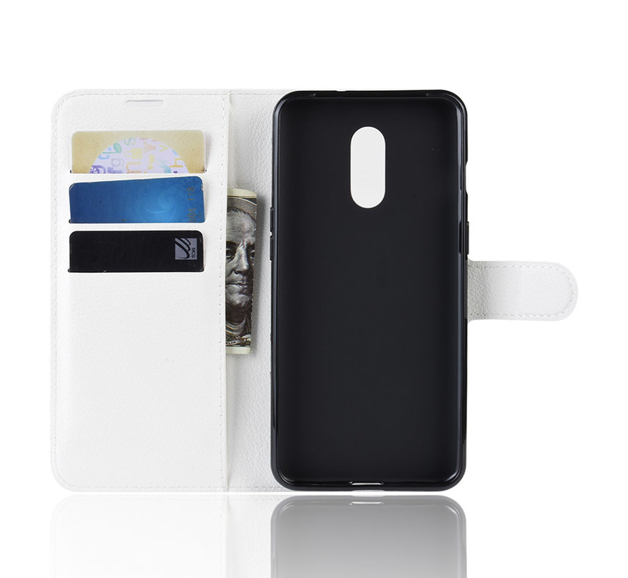 OnePlus 7 Hoesje Wallet Flip Case Wit