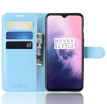 ProGuard OnePlus 7 Hoesje Wallet Flip Case Blauw