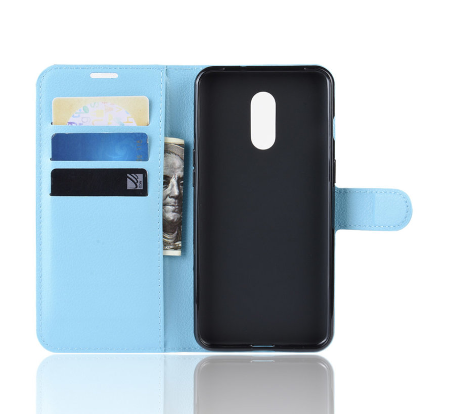 OnePlus 7 Hoesje Wallet Flip Case Blauw