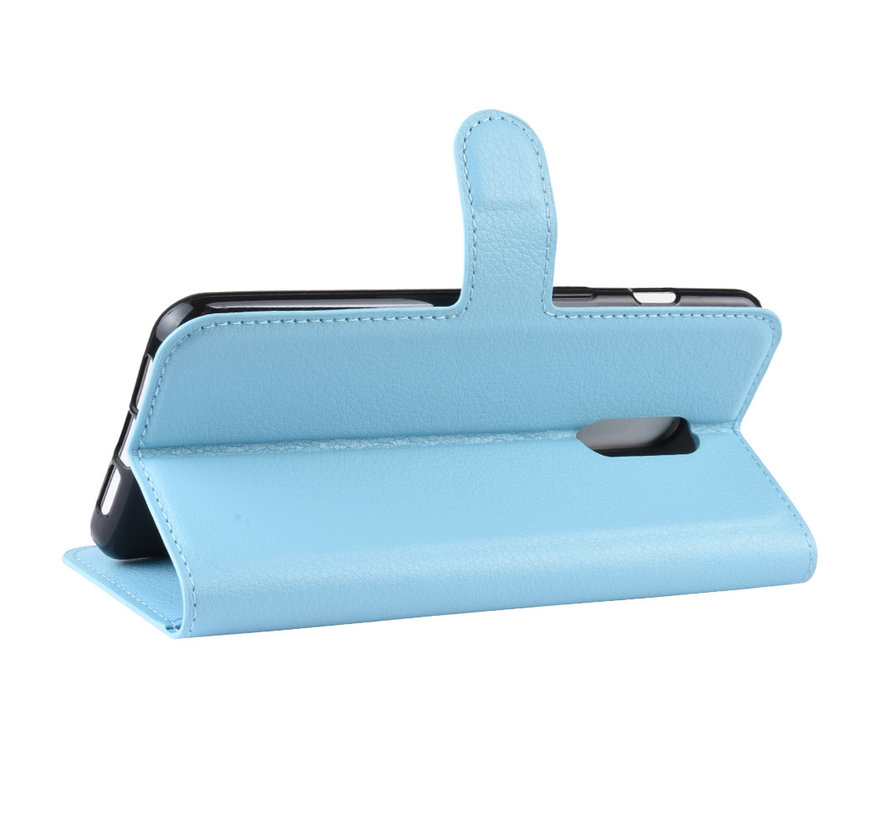 OnePlus 7 Wallet Flip Case Blaue Schutzhülle