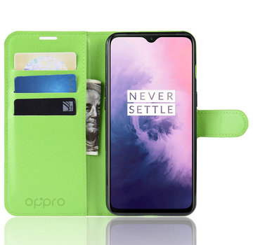 ProGuard OnePlus 7 Hoesje Wallet Flip Case Groen