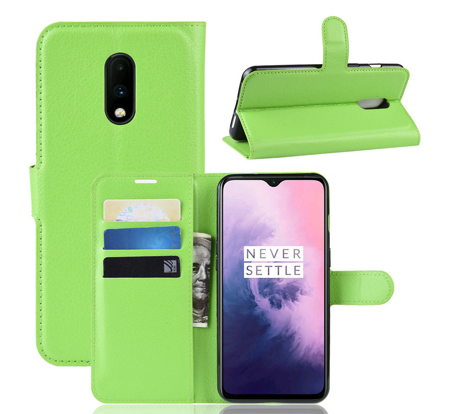 OnePlus 7 Wallet Flip Case Green