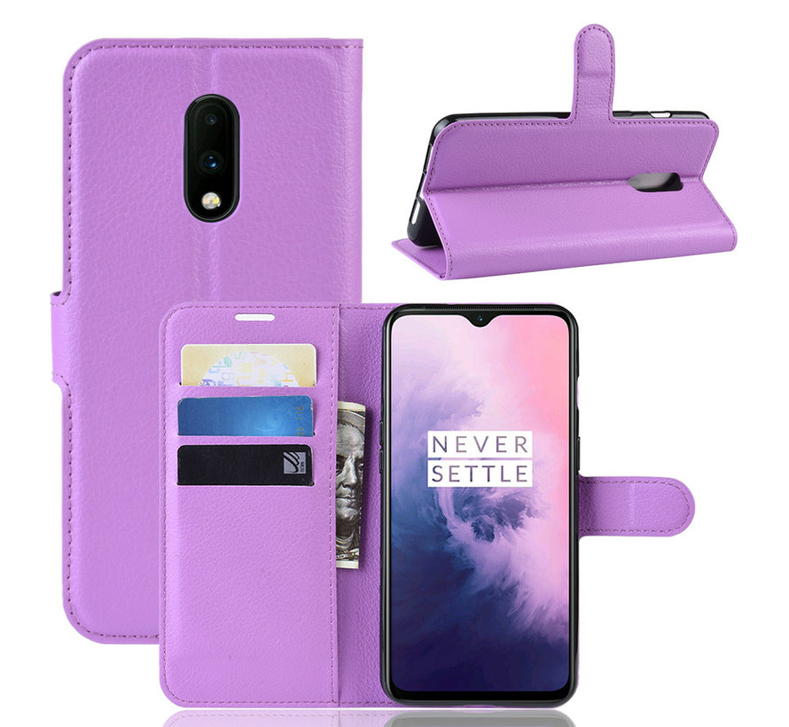 OnePlus 7 Wallet Flip Case Purple