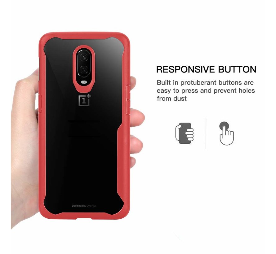 OnePlus 7 Hoesje Hybrid Bumper Rood