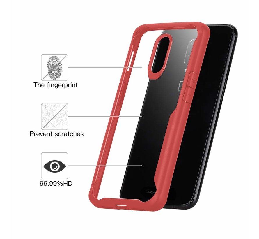 OnePlus 7 Hybrid Bumper Case Red