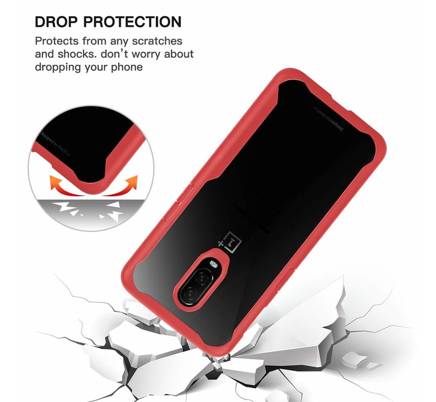 OnePlus 7 Hybrid Bumper Case Red