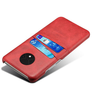 ProGuard OnePlus 7T Case Slim Leather Card Holder Red