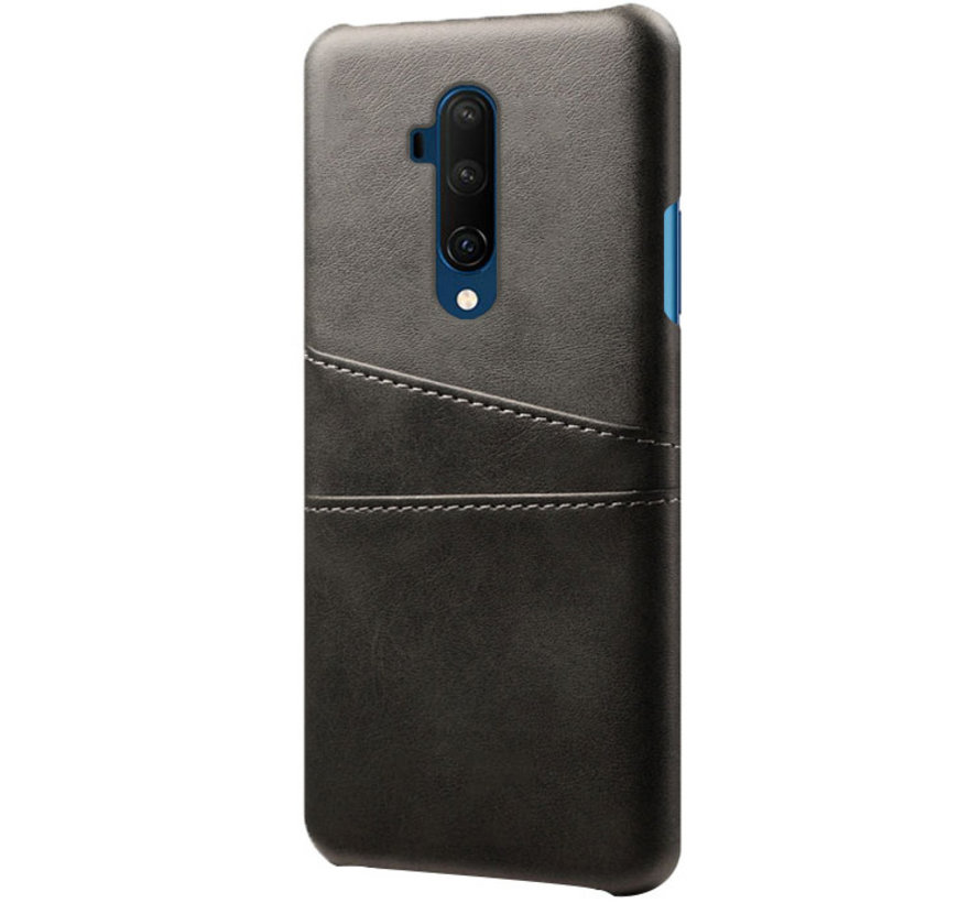 OnePlus 7T Pro Hoesje Slim Leder Kaarthouder Zwart