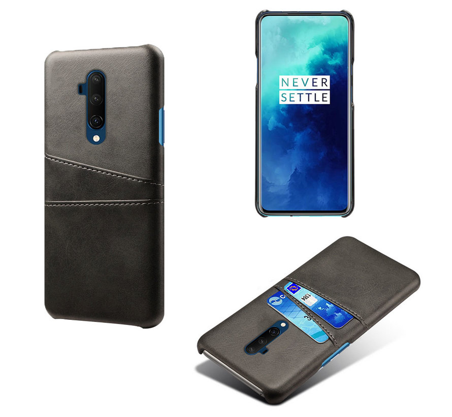 OnePlus 7T Pro Case Slim Leather Card Holder Black