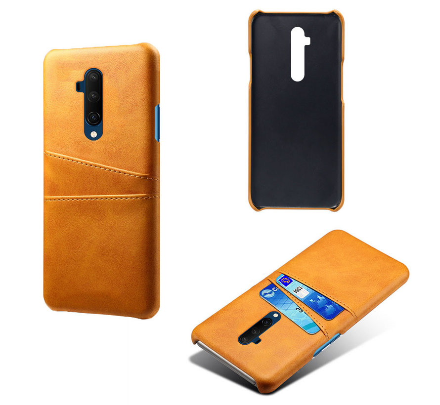 OnePlus 7T Pro Case Slim Leder Kartenhalter Cognac Braun