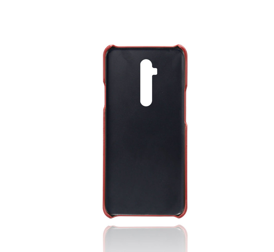 OnePlus 7T Pro Case Slim Leather Card Holder Red