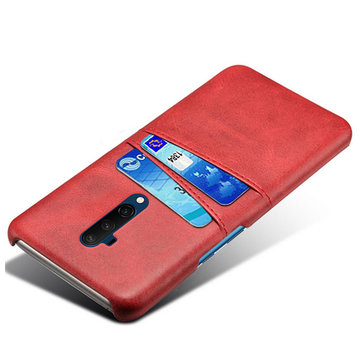 ProGuard OnePlus 7T Pro Case Slim Leather Card Holder Red