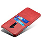 OnePlus 7T Pro Case Slim Leather Card Holder Red