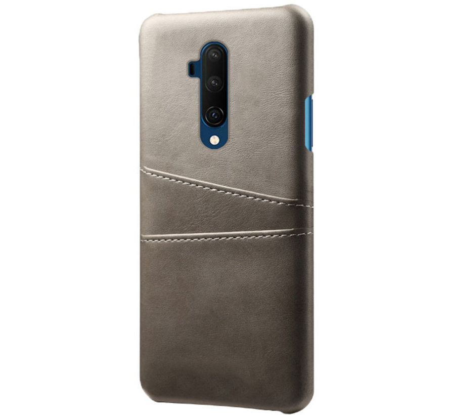 OnePlus 7T Pro Case Slim Leather Card Holder Gray