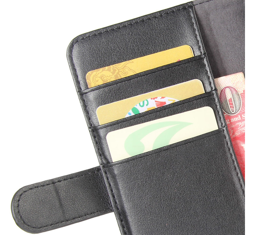 OnePlus 7T Wallet Case Genuine Leather Black