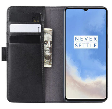 ProGuard OnePlus 7T Wallet Case Echtes Leder Schwarz