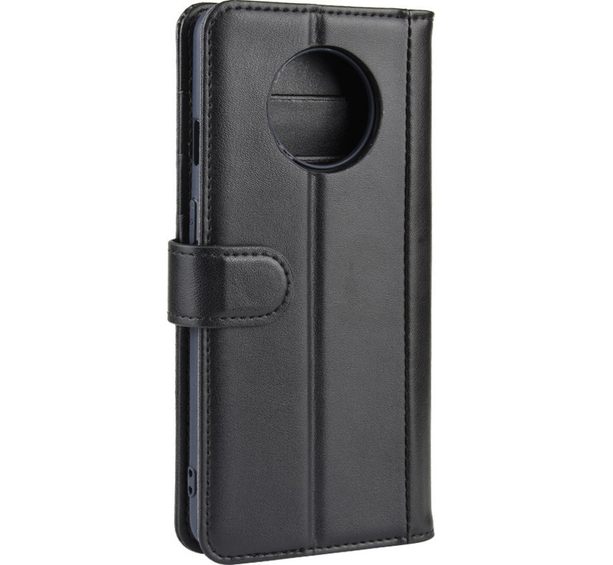 OnePlus 7T Wallet Case Genuine Leather Black