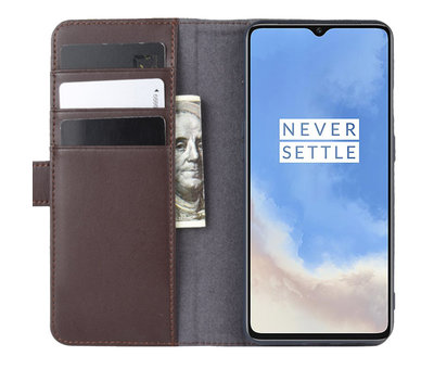 ProGuard OnePlus 7T Wallet Case Genuine Leather Brown