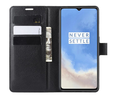OPPRO OnePlus 7T Wallet Flip Case Zwart