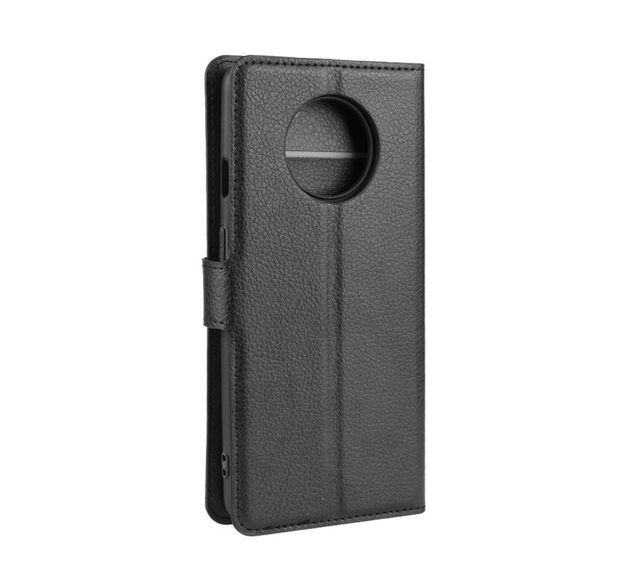 OnePlus 7T Wallet Flip Case Schwarz